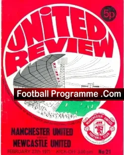 Manchester United v Newcastle United 1971