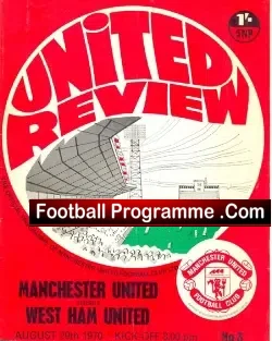 Manchester United v West Ham United 1970