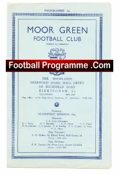 Moor Green v Bromsgrove Rovers 1961