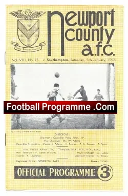 Newport County v Southampton 1958