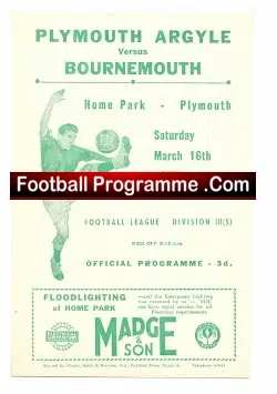 Plymouth Argyle v Bournemouth 1957
