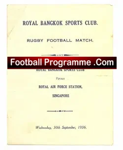 Royal Bangkok Sports Club v Royal Air Force RAF 1936