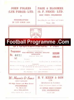 Stourbridge v Bromsgrove Rovers 1962