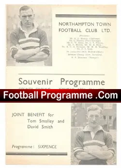 Tom Smalley + David Smith Testimonial Benefit Northampton 1951