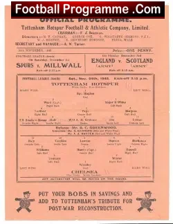 Tottenham Hotspur v Chelsea 1945