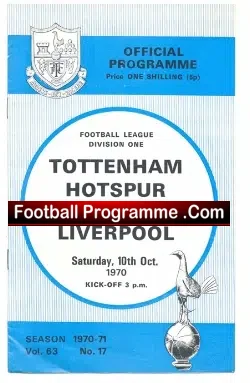 Tottenham Hotspur v Liverpool 1970