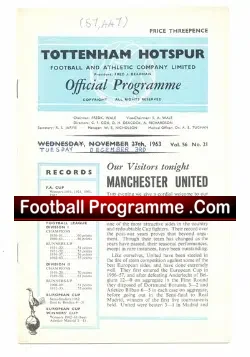 Tottenham Hotspur v Manchester United 1963 – Rearranged Game