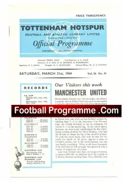 Tottenham Hotspur v Manchester United 1964