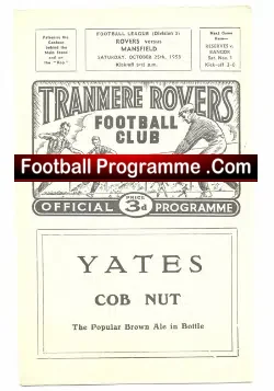 Tranmere Rovers v Mansfield Town 1958