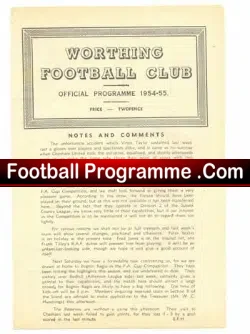 Worthing Town v Moulsecoombe Rovers 1954