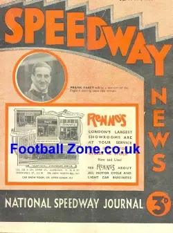 Speedway News Magazine 1936