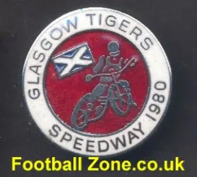 Glasgow Tigers Speedway Badge 1980