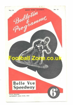 Belle Vue Speedway v New Cross 1951