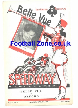Belle Vue Speedway v Oxford 1958