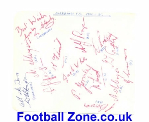 Aldershot Football Team Multi Autographs 1950 51 Season