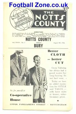 Notts County v Bury 1956