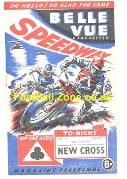 Belle Vue Speedway v New Cross 1953