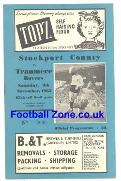 Stockport County v Tranmere Rovers 1963