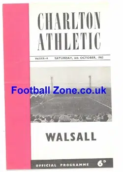 Charlton Athletic v Walsall 1962