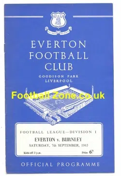 Everton v Burnley 1963