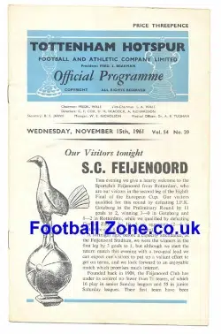 Tottenham Hotspur v SC Feijenoord 1961 - Netherlands Holland