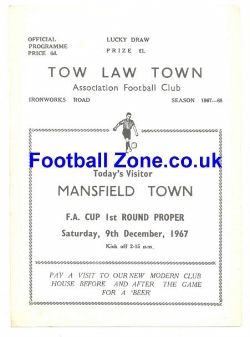 Tow Law Town v Mansfield Town 1967 – FA Cup Match