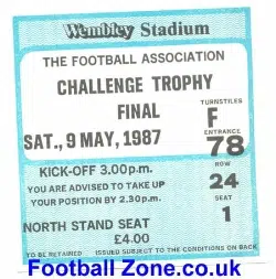 Kidderminster Harriers v Burton 1987 - Challenge Vase Cup Final