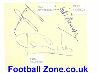 England Autographs 1970’s Charlton – Greenwood – Channon