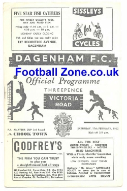 Dagenham v Crook Town 1962