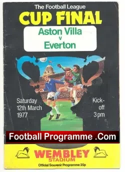 Aston Villa v Everton 1977 – League Cup Final