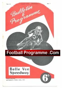 Belle Vue Speedway v Bristol 1951