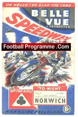 Belle Vue Speedway v Norwich 1953