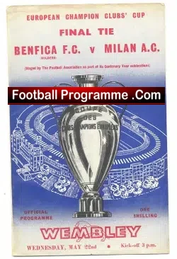 Benfica v AC Milan 1963 – European Cup Final Wembley