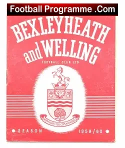 Bexleyheath Welling v Ashford Town 1959 Reserves Match - football programme