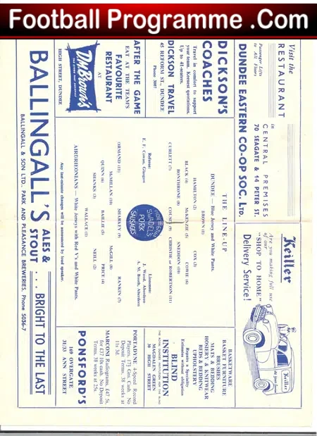 Dundee v Airdrieonians Airdrie 1958