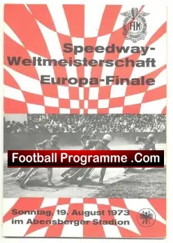 Germany Speedway Programme 1973 – European Final