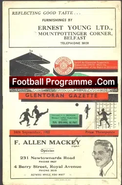 Glentoran v Glenavon 1955 – 1950s Ireland