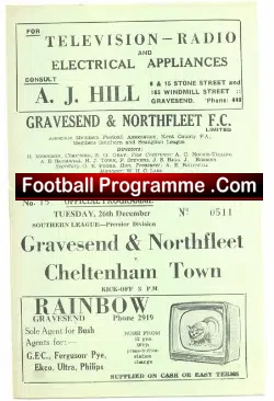 Gravesend Northfleet v Cheltenham Town 1961