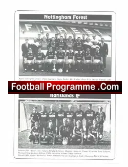 Karlslunds IF v Nottingham Forest 1990 – Rare Friendly Match