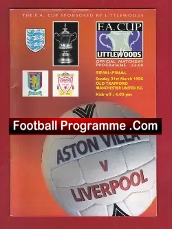 Liverpool v Aston Villa 1996 – FA Cup Semi Final at Man Utd