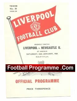 Liverpool v Newcastle United 1959 – Friendly Match