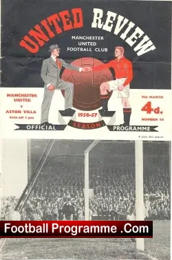 Manchester United v Aston Villa 1957