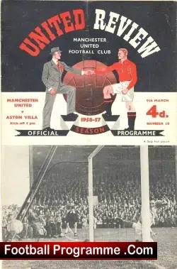 Manchester United v Aston Villa 1957