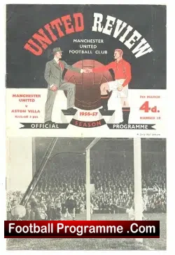 Manchester United v Aston Villa 1957