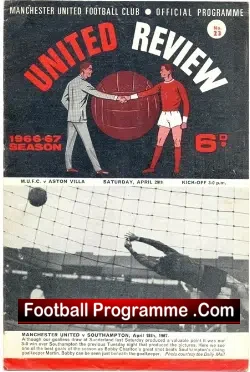 Manchester United v Aston Villa 1967