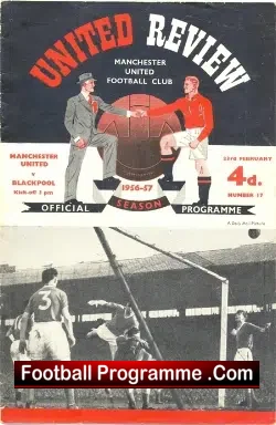 Manchester United v Blackpool 1957