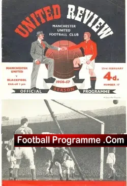 Manchester United v Blackpool 1957