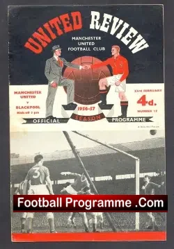 Manchester United v Blackpool 1957