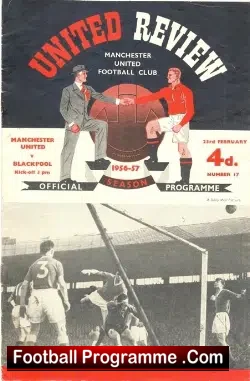 Manchester United v Blackpool 1957