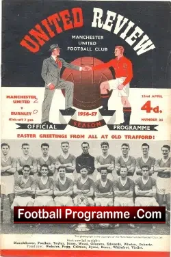 Manchester United v Burnley 1957